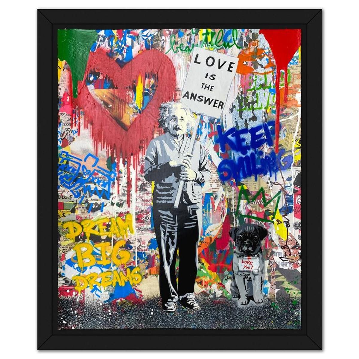 Mr Brainwash- Original Mixed Media "Einstein"