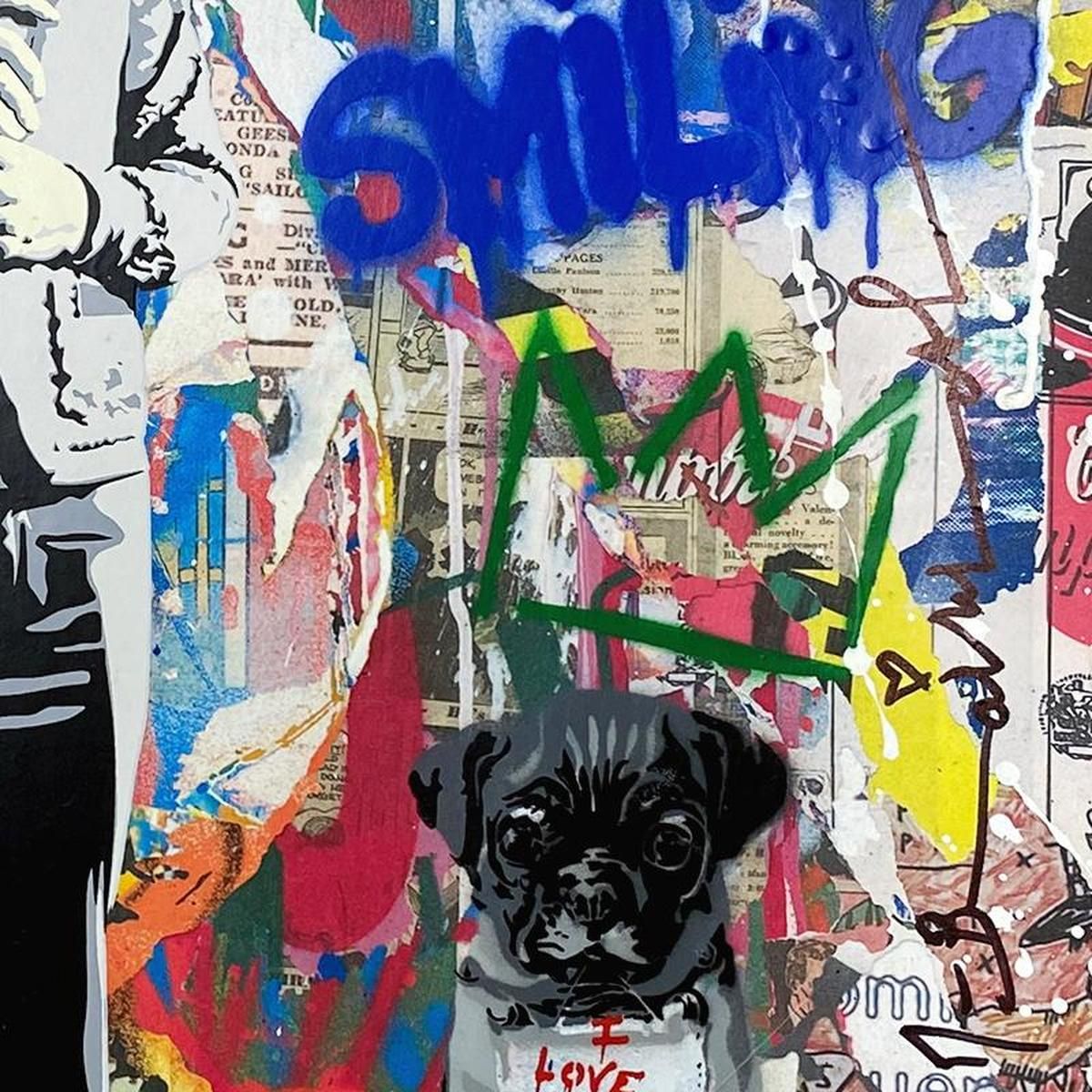 Mr Brainwash- Original Mixed Media "Einstein"