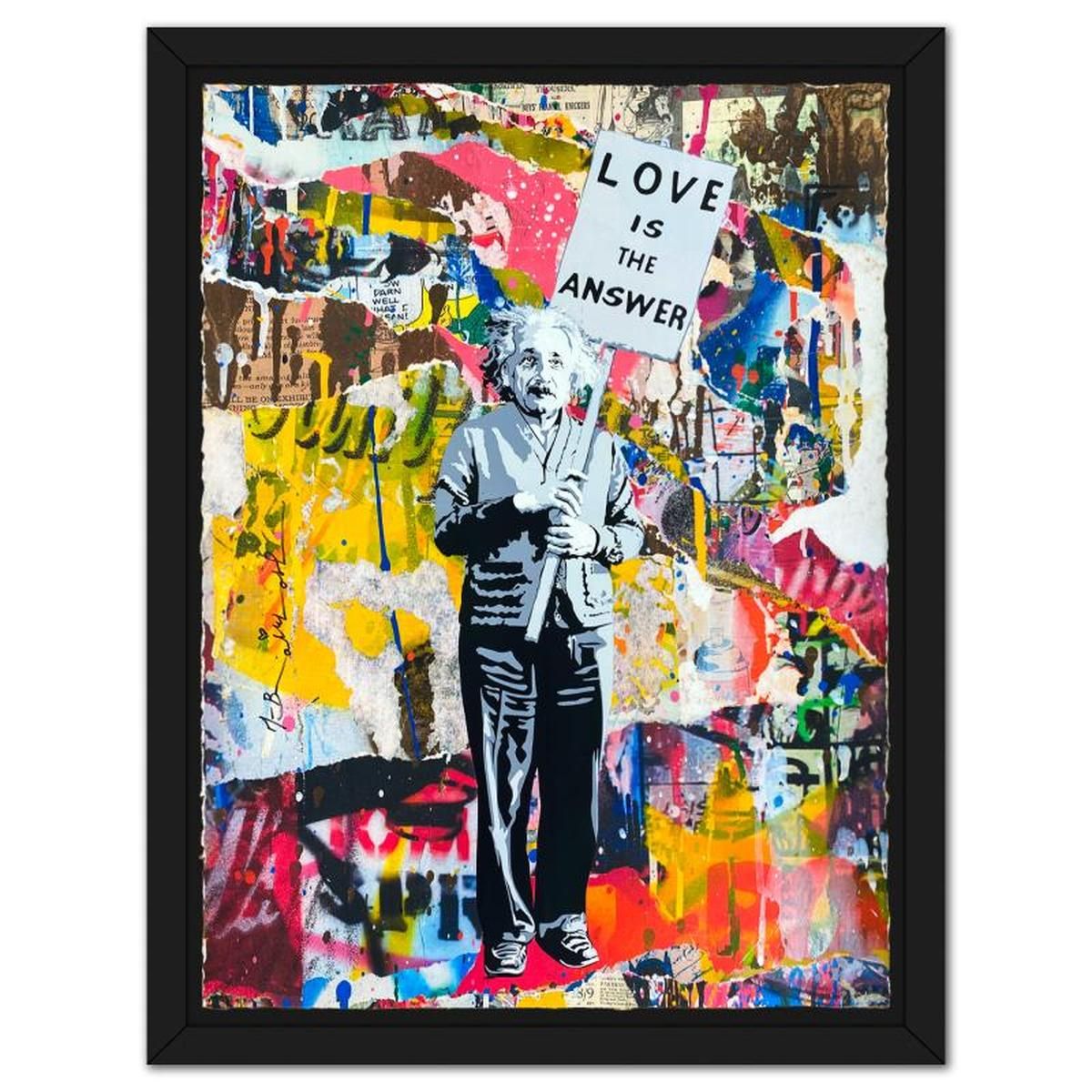 Mr Brainwash- Original Mixed Media "Einstein"