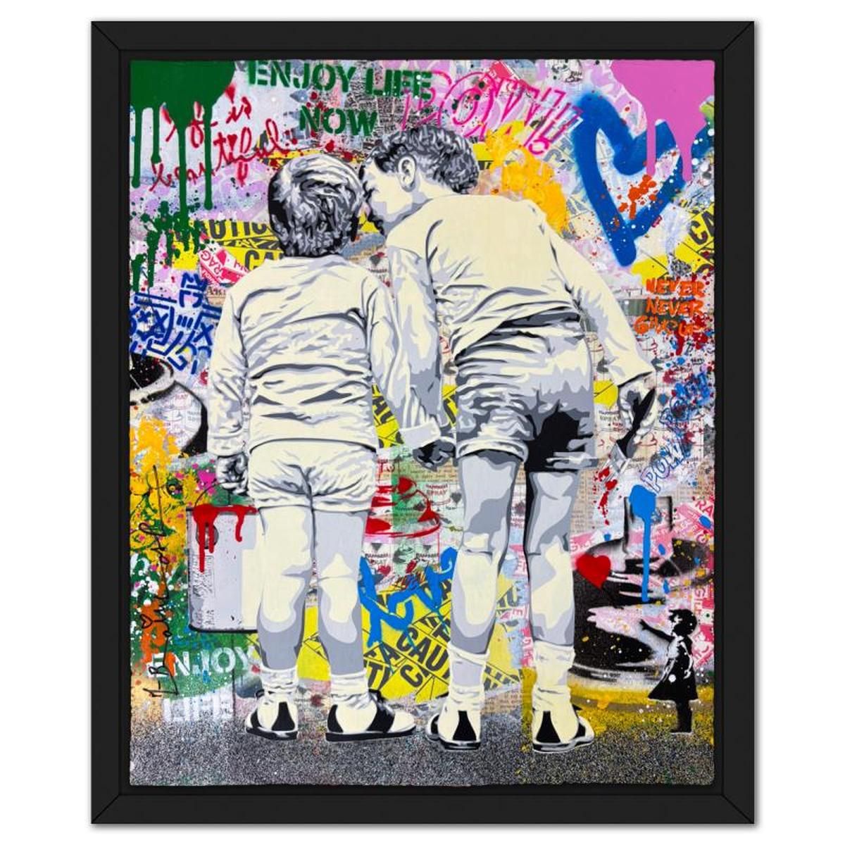Mr Brainwash- Original Mixed Media "Brother's Advice"