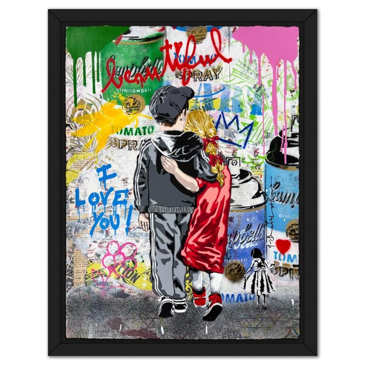 Mr Brainwash- Original Mixed Media "Dreaming Together"