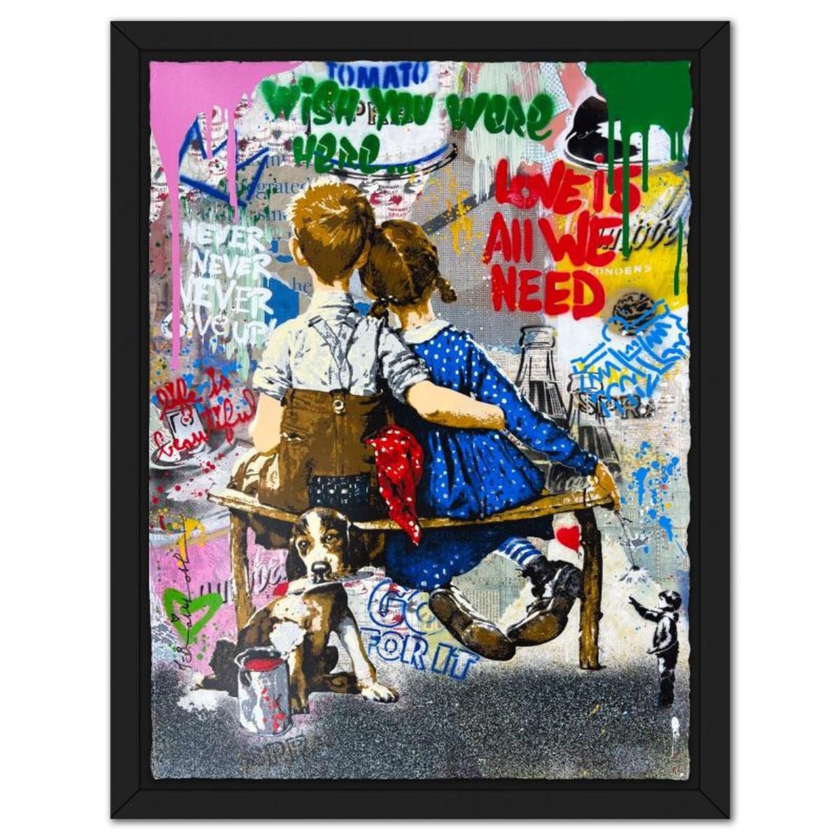 Mr Brainwash- Original Mixed Media "Work Well Together"