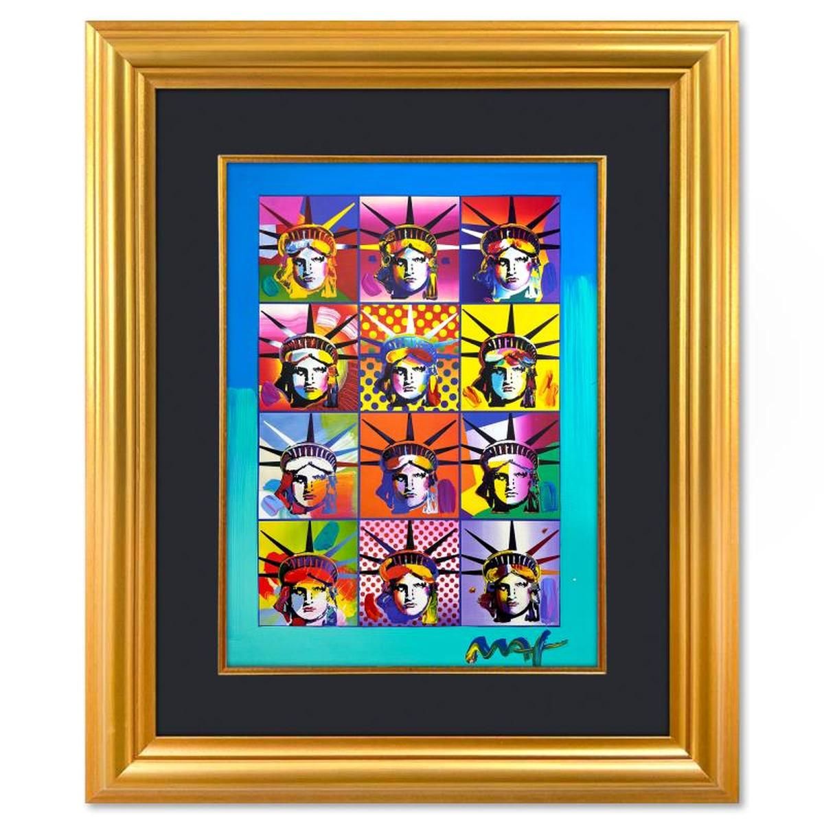 Peter Max- Original Mixed Media "Liberty & Justice"