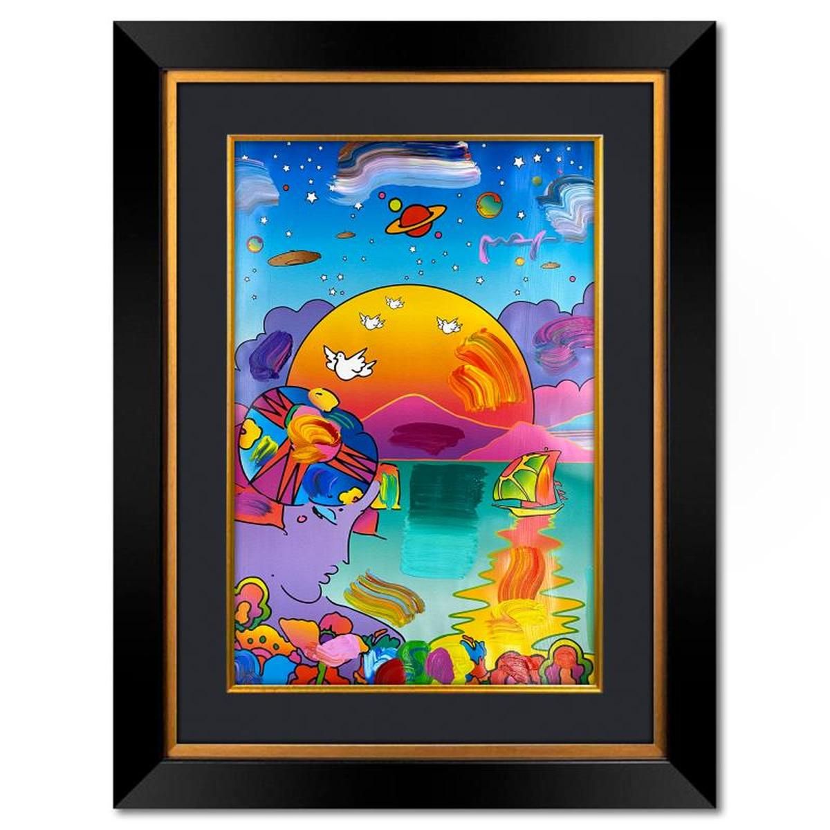 Peter Max- Original Mixed Media "New Horizon"