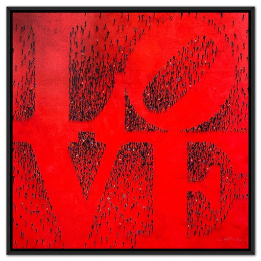 Craig Alan, "Populus: Everyone" Framed, Hand Signed Limited Edition Canvas with Letter of Authenticity.