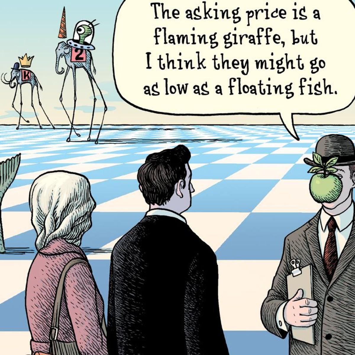 Bizarro, "Surreal Estate" Numbered Limited Edition Hand Signed by Creator Dan Piraro; Letter of Authenticity.