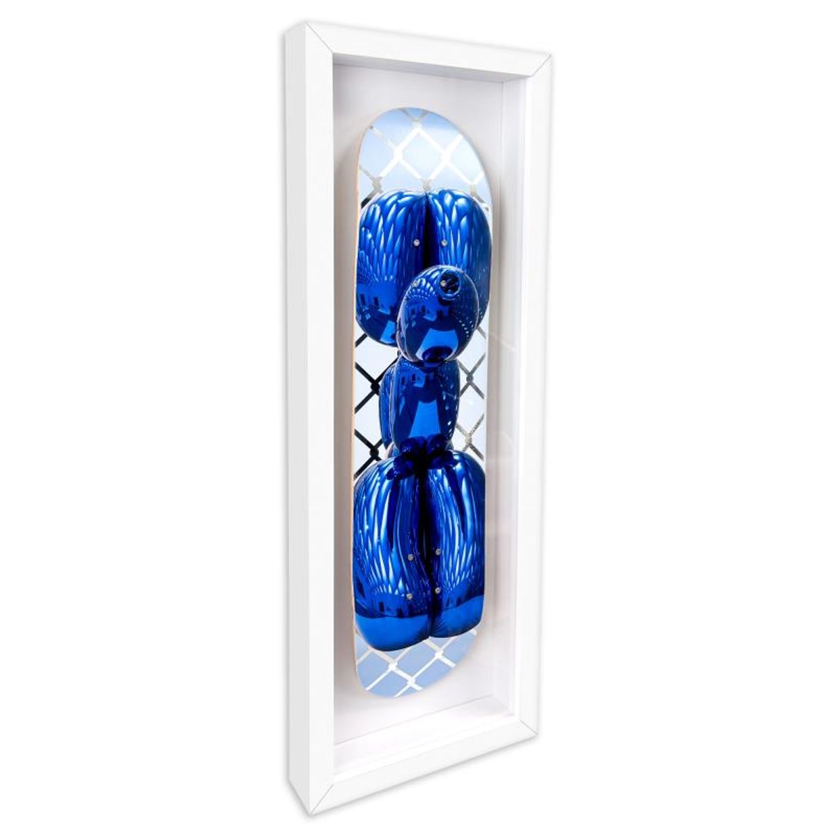 Jeff Koons, "Blue Balloon Dog" Framed Limited Edition Skateboard, Plate Signed with Letter of Authenticity.