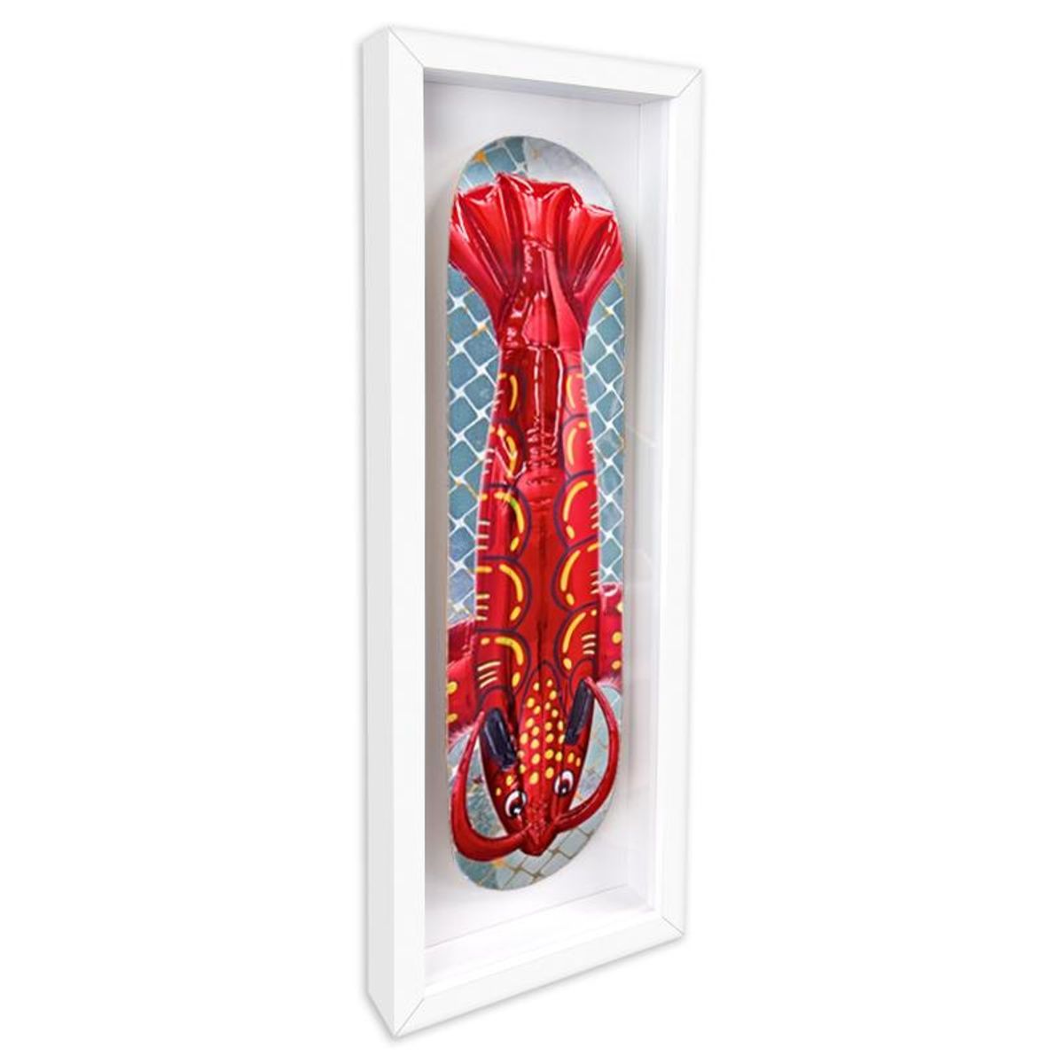 Jeff Koons, "Lobster" Framed Limited Edition Skateboard, Plate Signed with Letter of Authenticity.