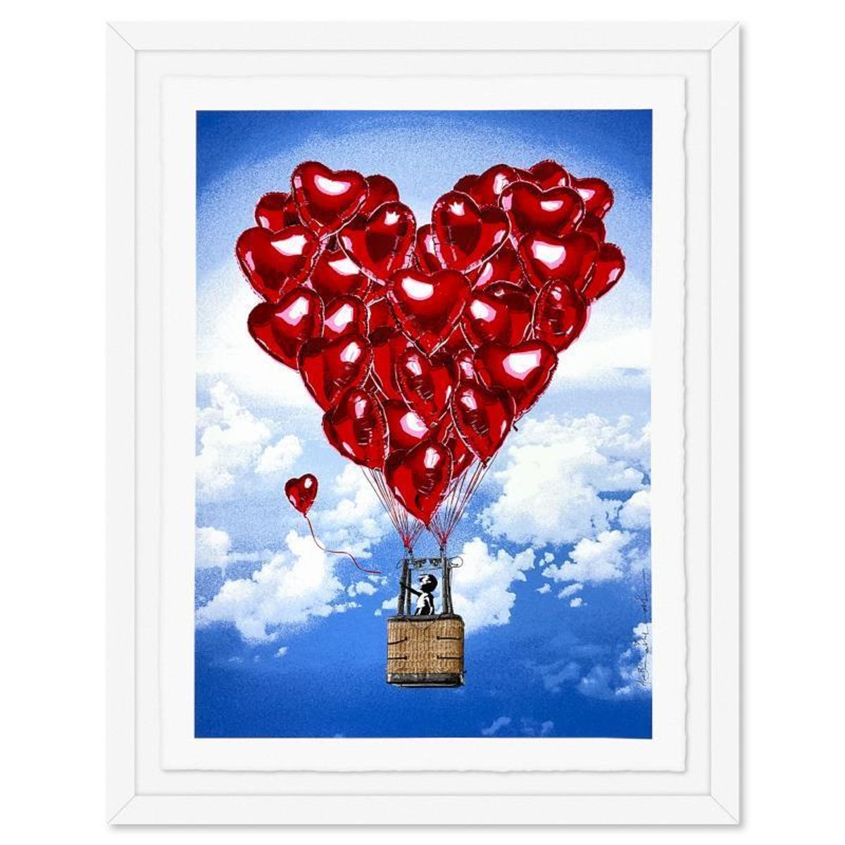 Mr. Brainwash, "Love Above All" Framed Limited Edition Silk Screen, Hand Signed and Certificate of Authenticity.
