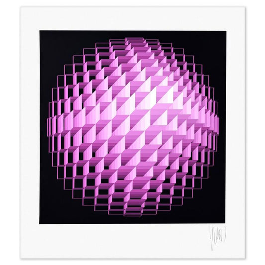 Yvaral (1934-2002), "Sphere" Limited Edition Serigraph, Numbered and Hand Signed with Letter of Authenticity.