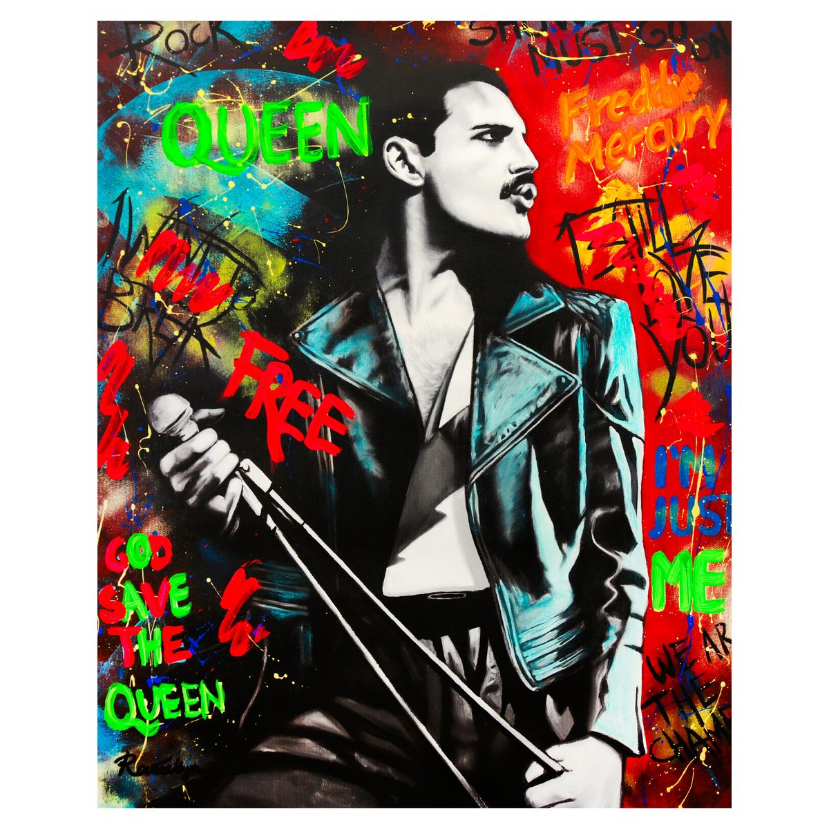 Nastya Rovenskaya- Mixed Media on Canvas "Queen"