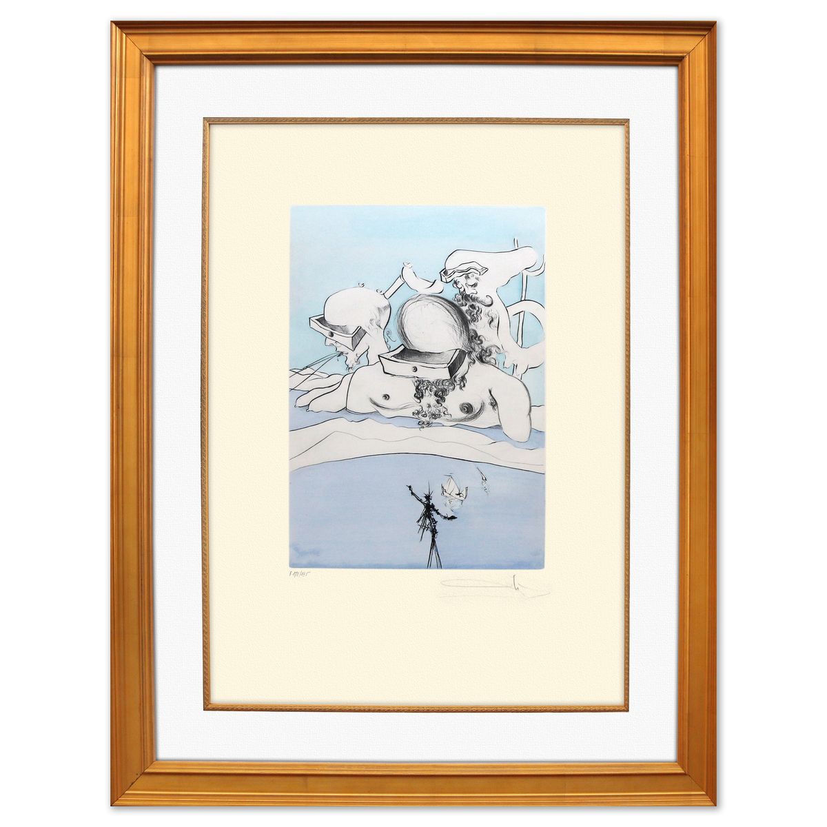 Salvador Dali- Original Lithograph "Flung Out Like a Cigarette Butt"