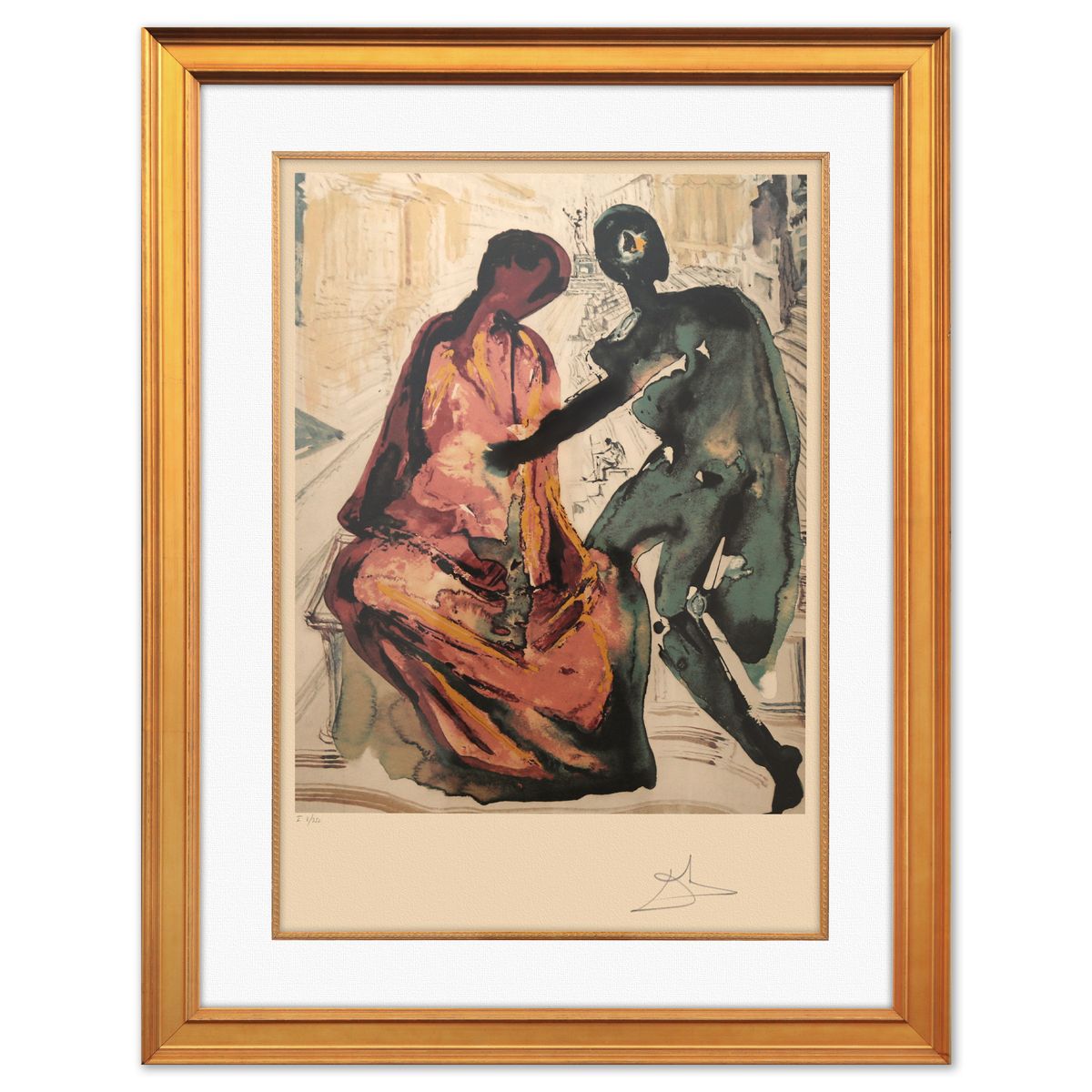 Salvador Dali- Original Lithograph "Anthony and Cleopatra"