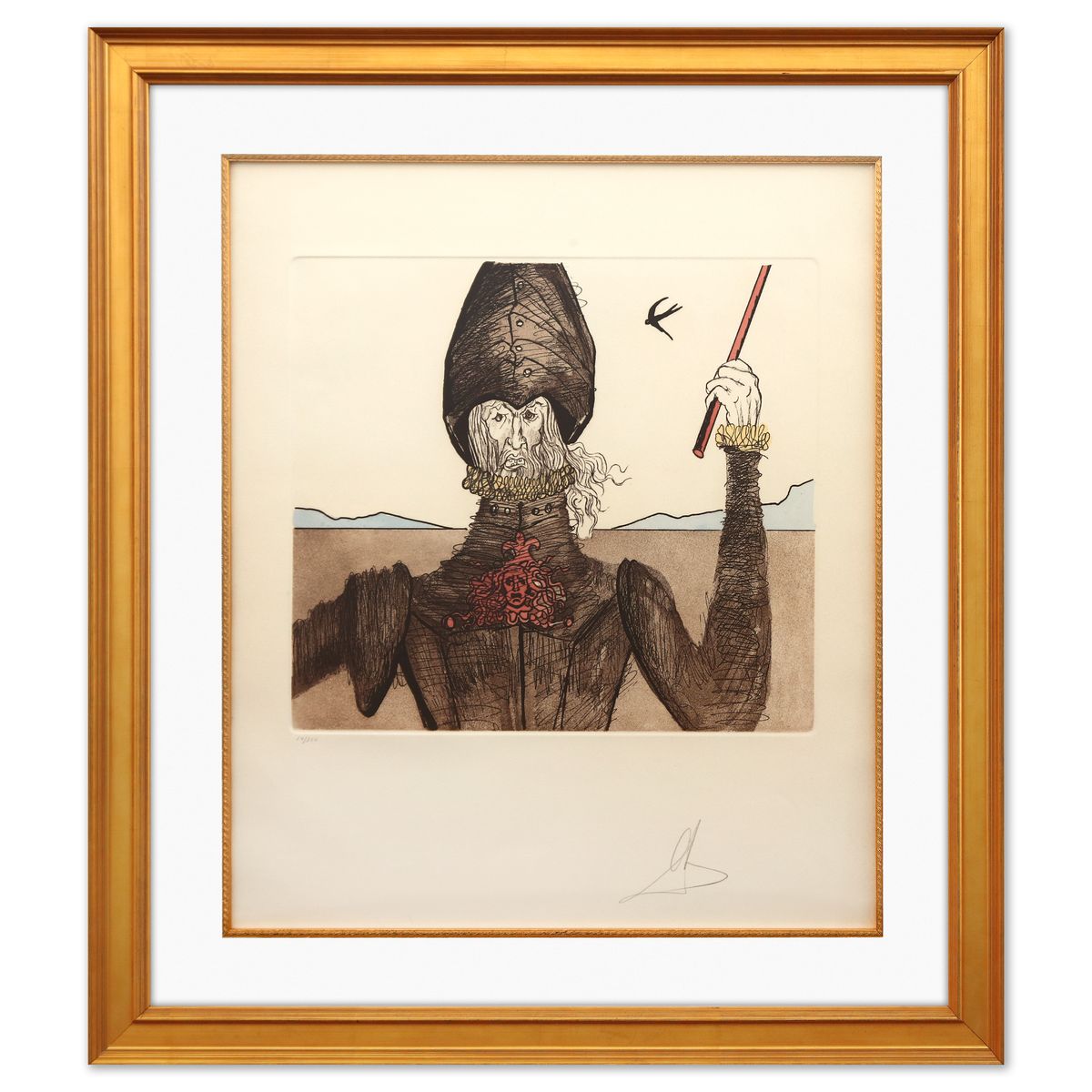 Salvador Dali- Original Lithograph "The Dreamer"