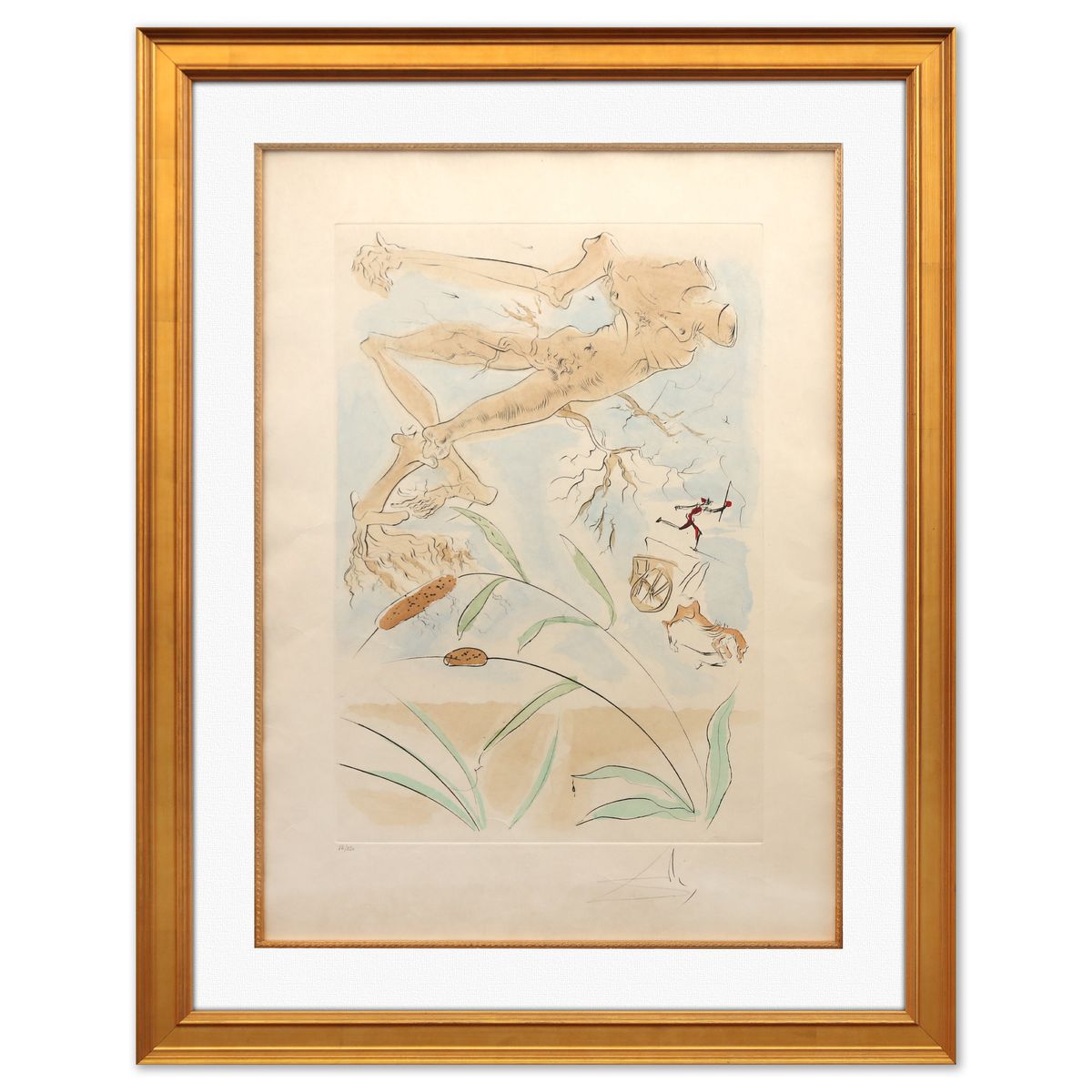 Salvador Dali- Original Lithograph "The Oak and the Reed"