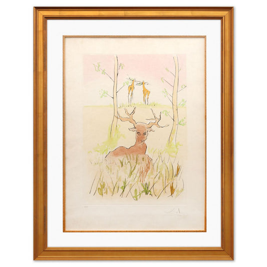 Salvador Dali- Original Lithograph "The Sick Stag"