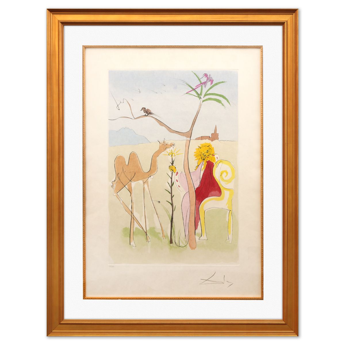 Salvador Dali- Original Lithograph "The Lion's Court"