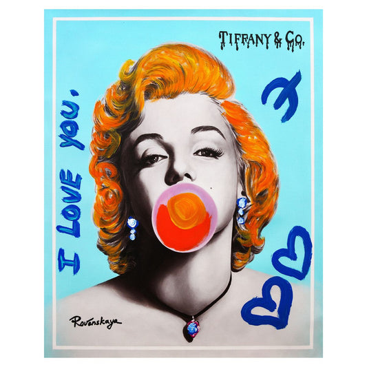 Nastya Rovenskaya- Mixed Media on Canvas "Bubble Gum"