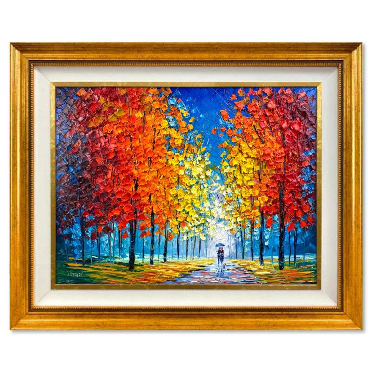Slava Ilyayev- Original Oil Painting on Canvas "Autumn Romance"