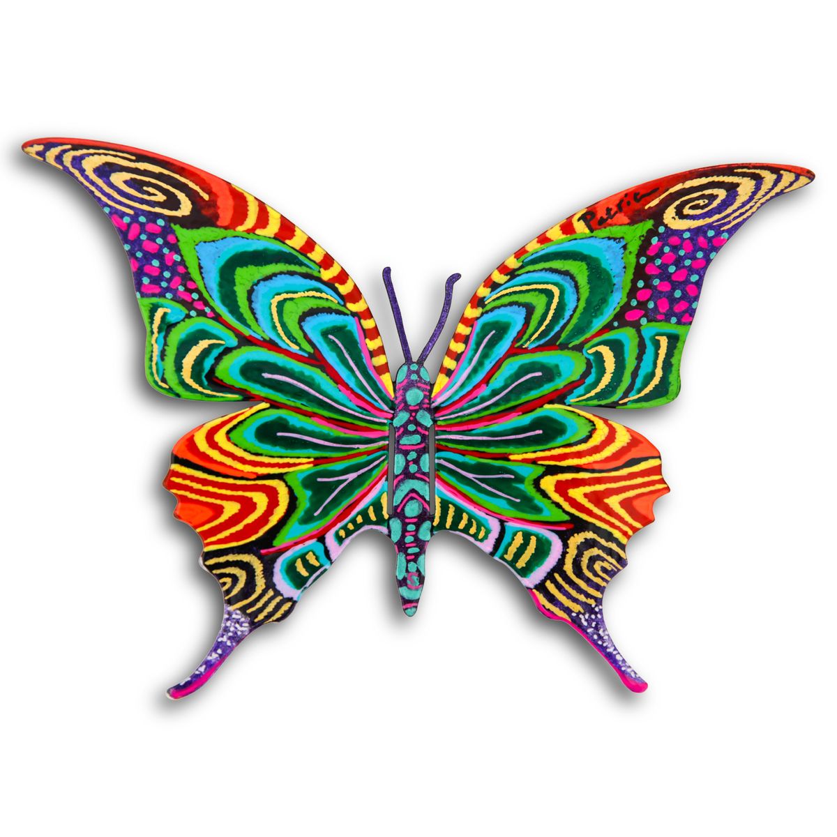 Patricia Govezensky- Original Painting on Cutout Steel "Butterfly"