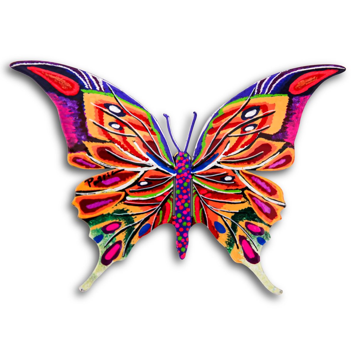 Patricia Govezensky- Original Painting on Cutout Steel "Butterfly"