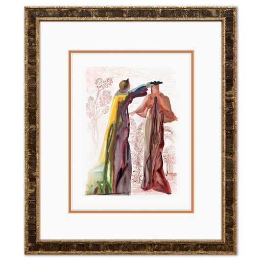 Salvador Dali- Original Color Woodcut on B.F.K. Rives Paper "Purgatory 27"