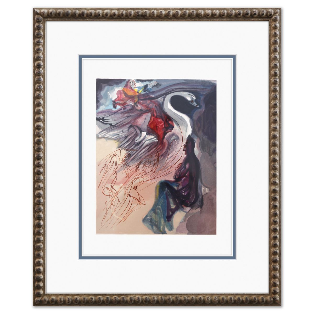 Salvador Dali- Original Color Woodcut on B.F.K. Rives Paper "Paradise 19"