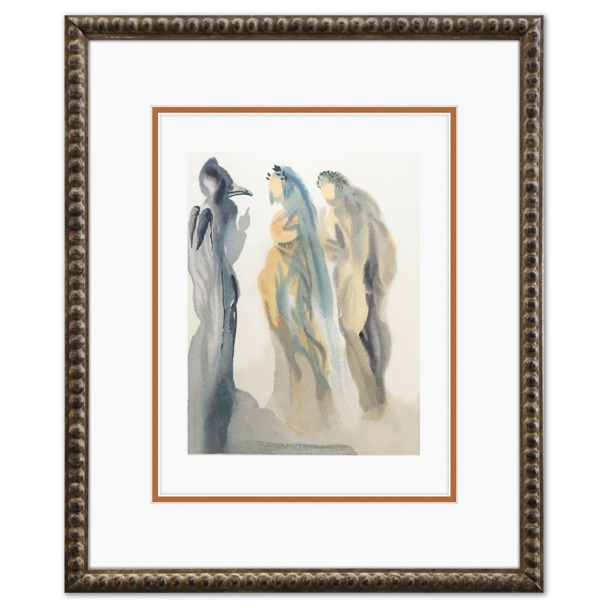Salvador Dali- Original Color Woodcut on B.F.K. Rives Paper "Paradise 9"