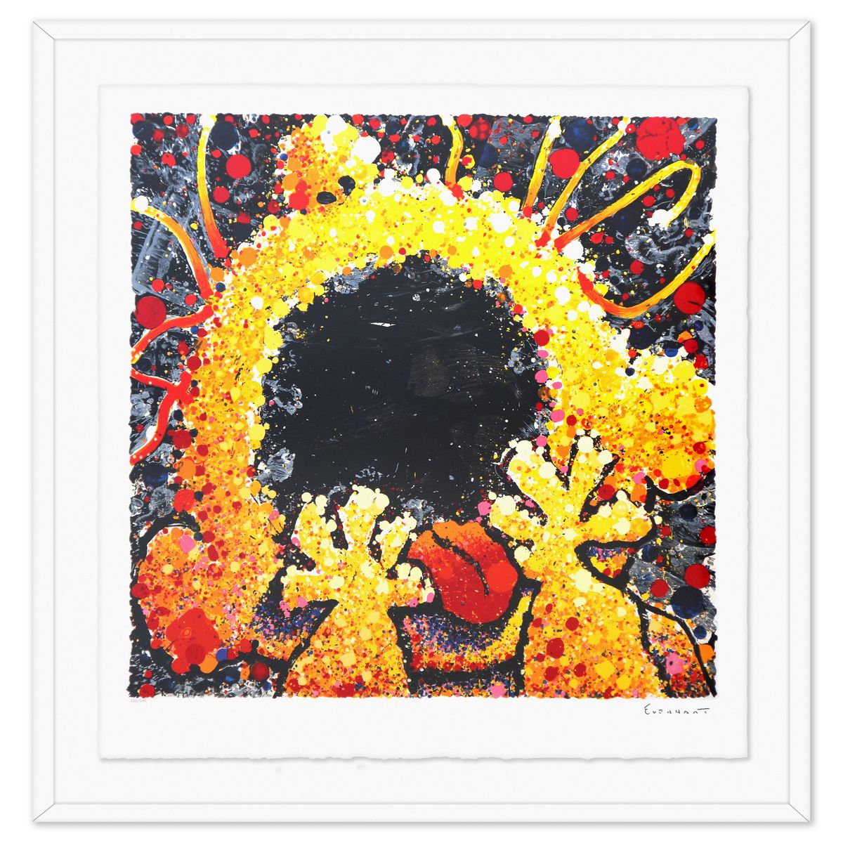 Tom Everhart- Hand Pulled Original Lithograph "Black Velvet Scream"