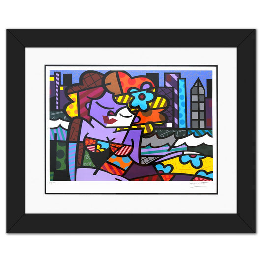 Romero Britto- Serigraph "Downtown Girl"