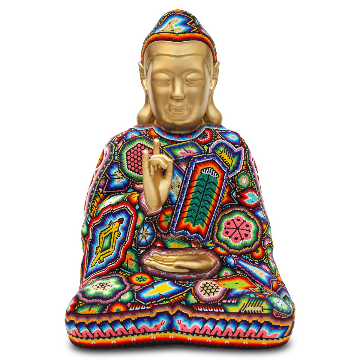 CHROMA aka Rick Wolfryd- Original Mixed Media Sculpture "Buddha Madre"