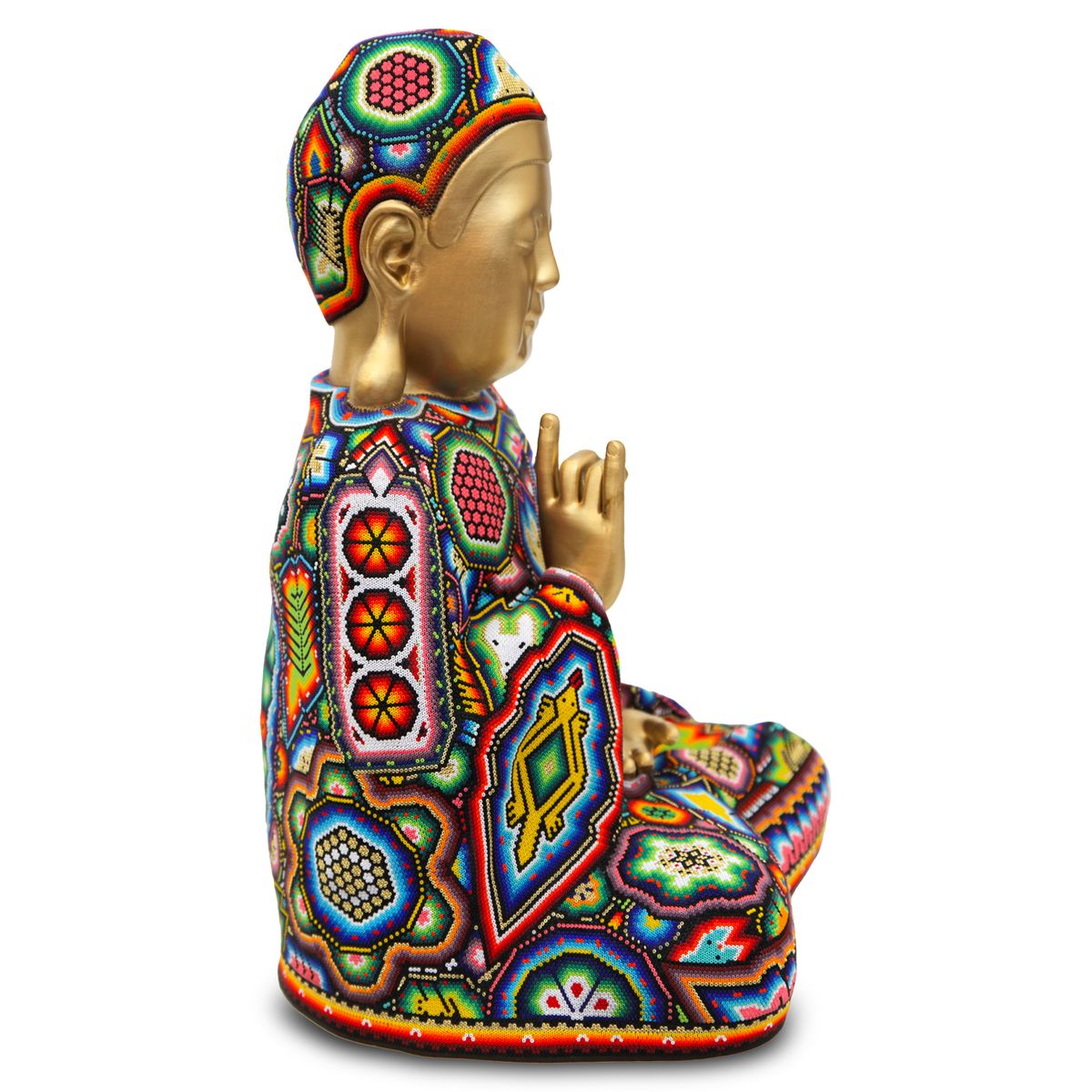 CHROMA aka Rick Wolfryd- Original Mixed Media Sculpture "Buddha Madre"