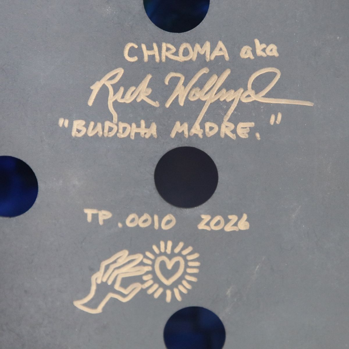 CHROMA aka Rick Wolfryd- Original Mixed Media Sculpture "Buddha Madre"