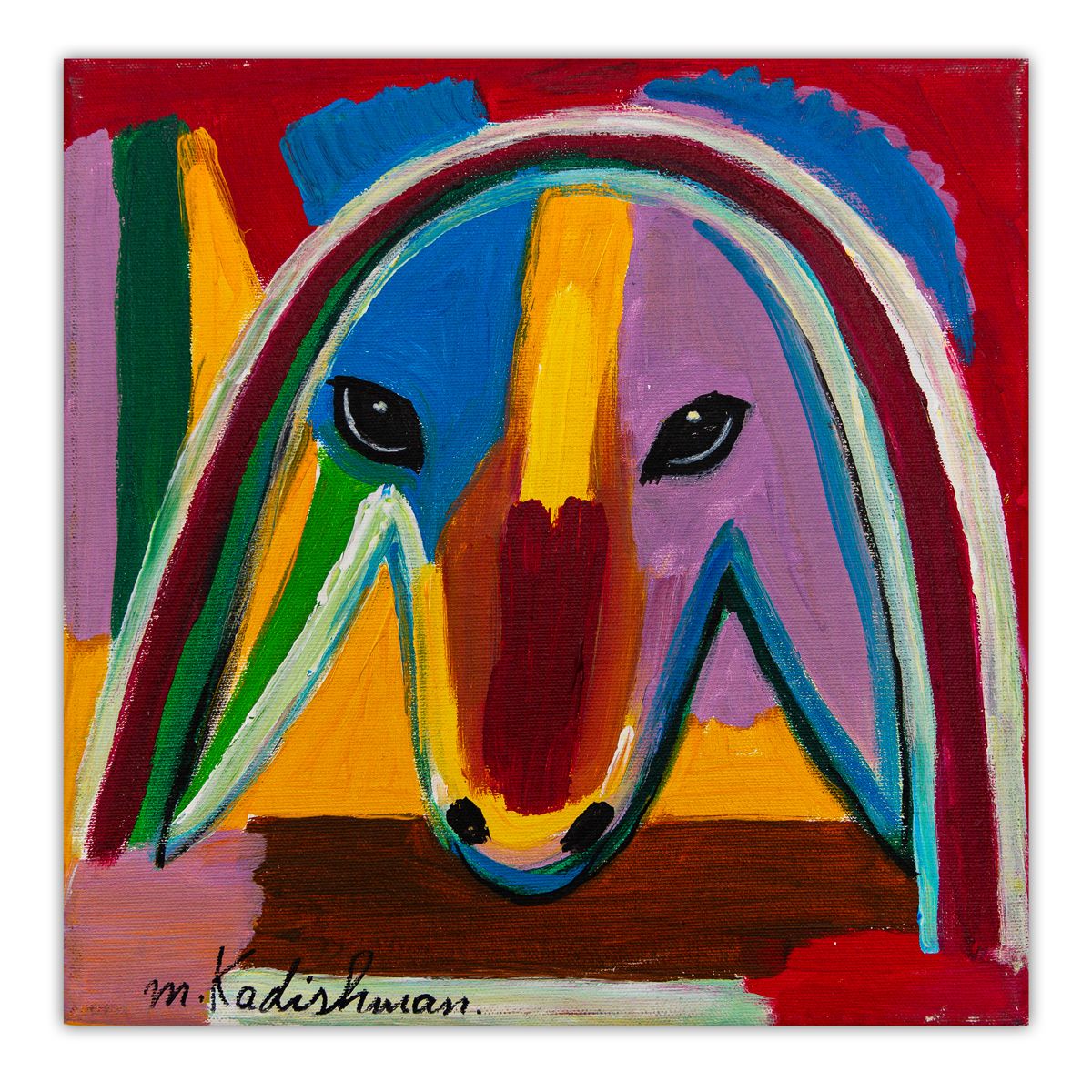 Menashe Kadishman- Original Acrylic on Canvas "Untitled"