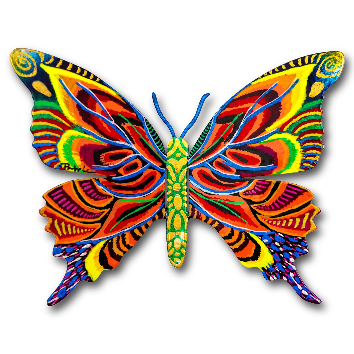 Patricia Govezensky- Original Painting on Cutout Steel "Butterfly"