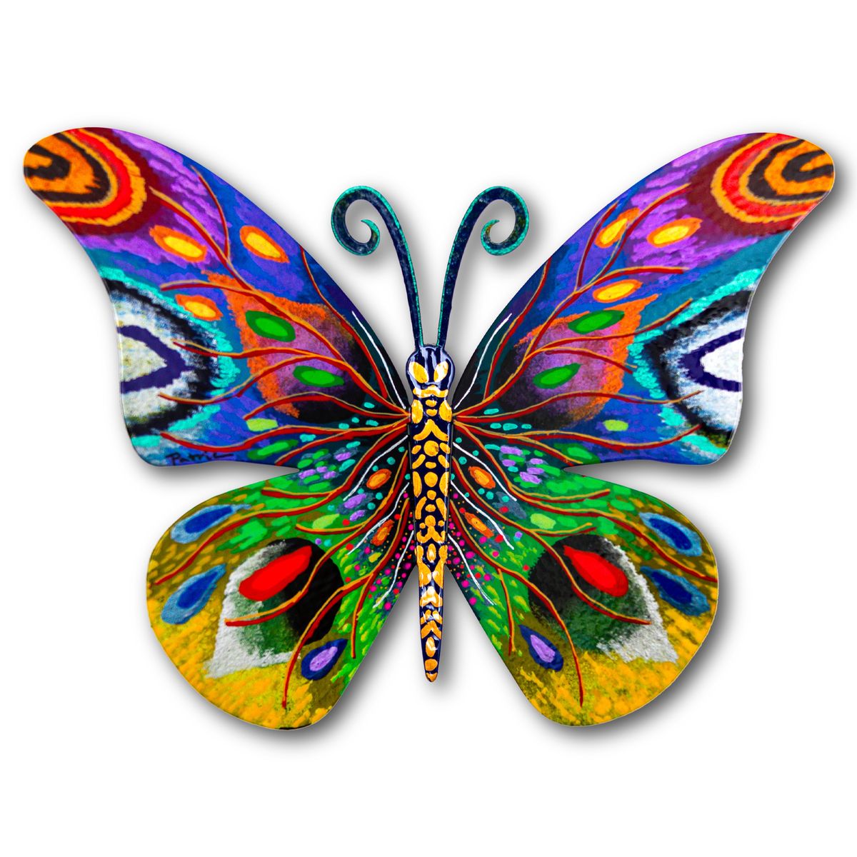 Patricia Govezensky- Original Painting on Cutout Steel "Butterfly"