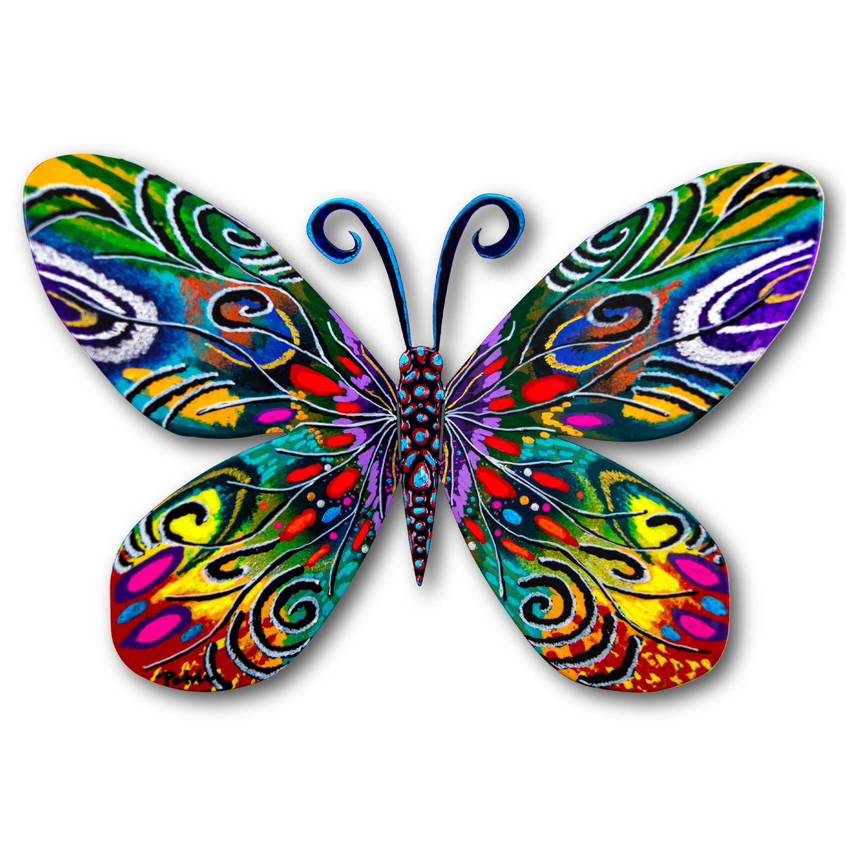 Patricia Govezensky- Original Painting on Cutout Steel "Butterfly"