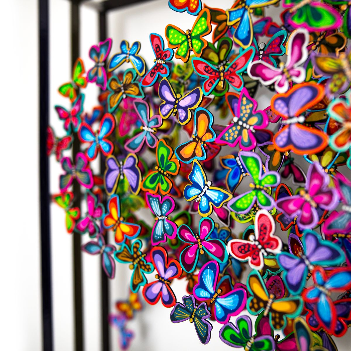 Patricia Govezensky- Original Painting on Cutout Steel "Two Hearts"