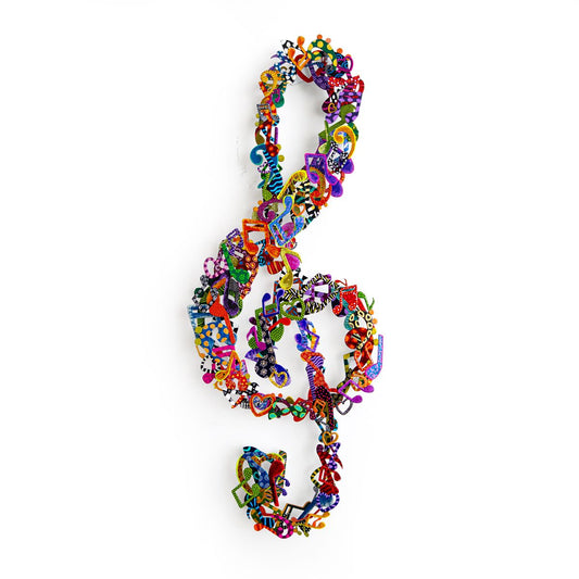 Patricia Govezensky- Original Painting on Cutout Steel "Love Music"