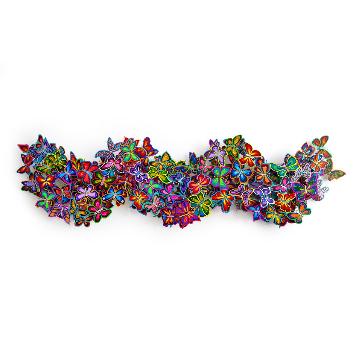 Patricia Govezensky- Original Painting on Cutout Steel "Love Butterflies"