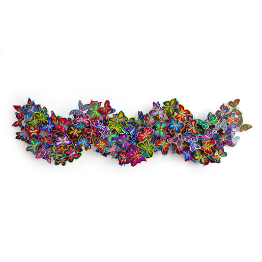 Patricia Govezensky- Original Painting on Cutout Steel "Love Butterflies"