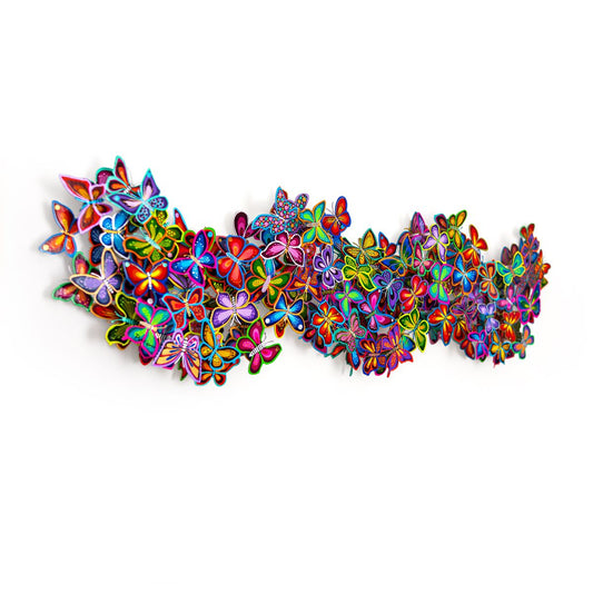 Patricia Govezensky- Original Painting on Cutout Steel "Love Butterflies"