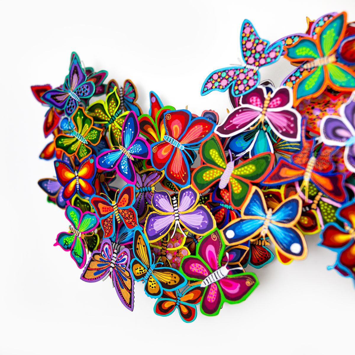 Patricia Govezensky- Original Painting on Cutout Steel "Love Butterflies"