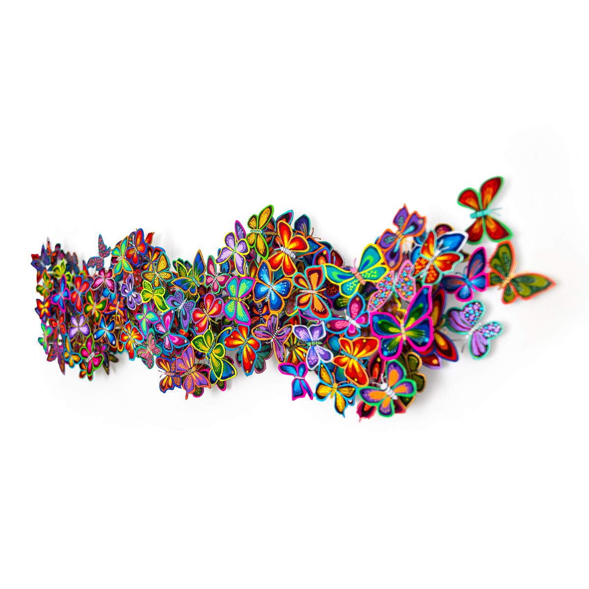 Patricia Govezensky- Original Painting on Cutout Steel "Love Butterflies"