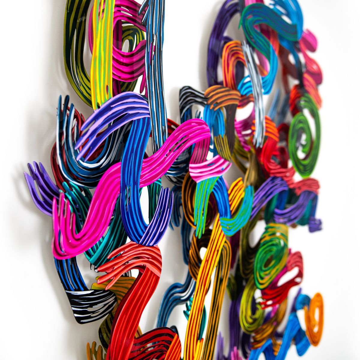 Patricia Govezensky- Original Painting on Cutout Steel "Contemporary Love"