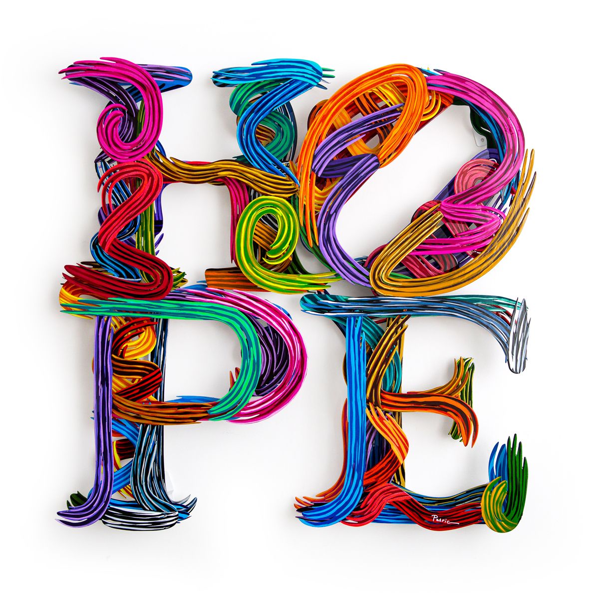 Patricia Govezensky- Original Painting on Cutout Steel "HOPE"
