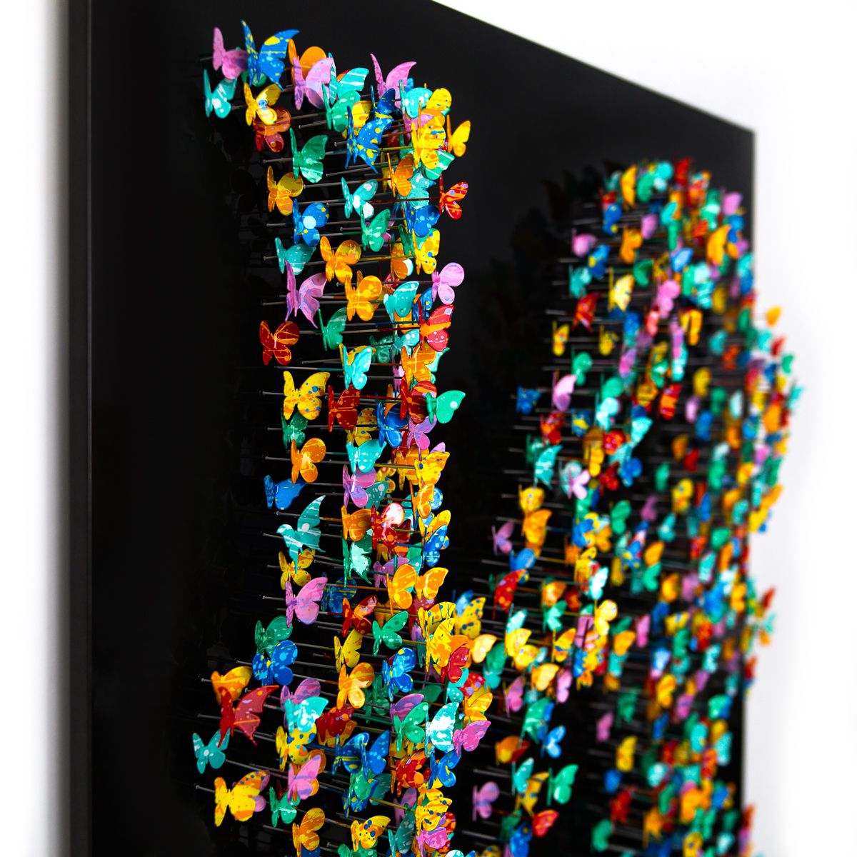 Patricia Govezensky- Original 3D Metal Art on Wood "Shape of Love"