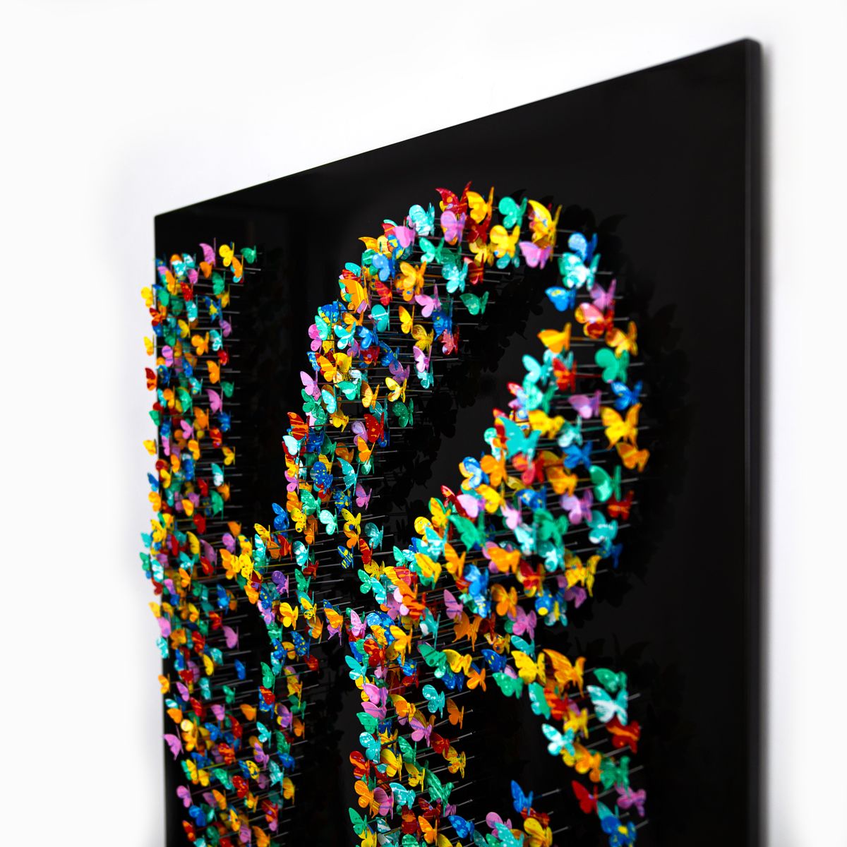 Patricia Govezensky- Original 3D Metal Art on Wood "Shape of Love"