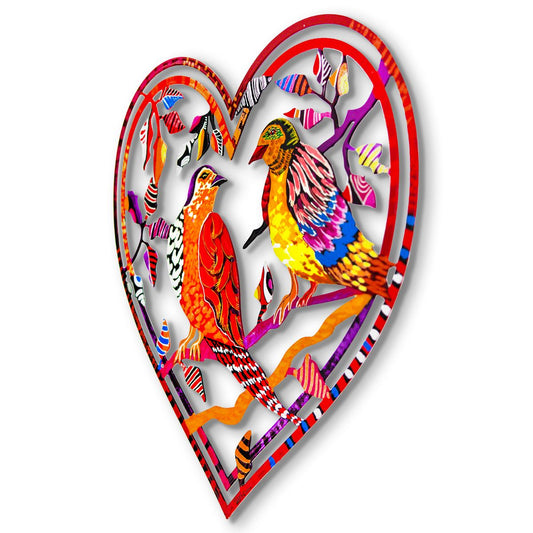 Patricia Govezensky- Original Painting on Laser Cut Steel "Love Birds"