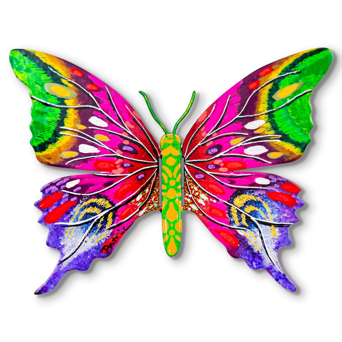 Patricia Govezensky- Original Painting on Cutout Steel "Butterfly"